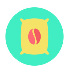 Coffee Bag Colored Vector Icon