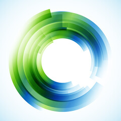 Obraz premium Geometric frame from circles, vector abstract background, wallpaper