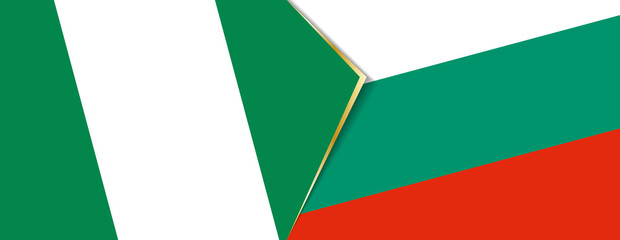 Nigeria and Bulgaria flags, two vector flags.