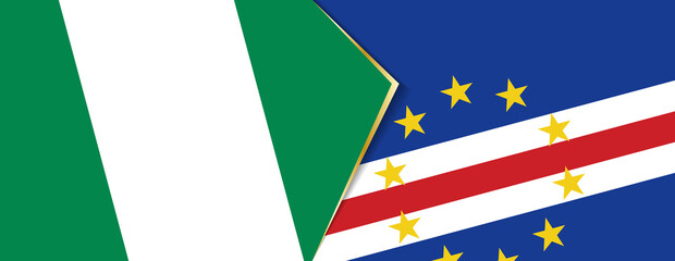 Nigeria and Cape Verde flags, two vector flags.