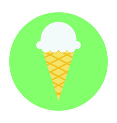 Ice Cone Colored Vector Icon