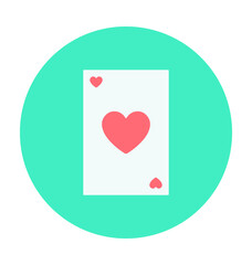Heart Card Colored Vector Icon