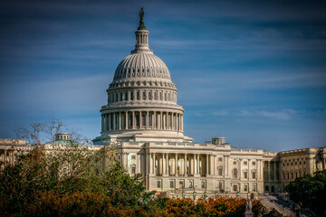 Naklejka premium Capitol Building, is the home of the United States Congress and the seat of the legislative branch of the U.S.