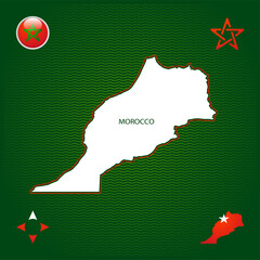 simple map of Morocco 