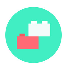 Block Colored Vector Icon