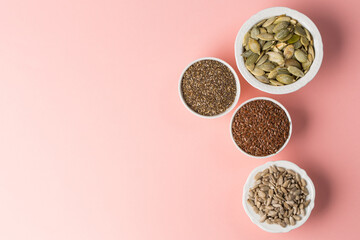 Pumpkin, sunflower, chia and flax seeds