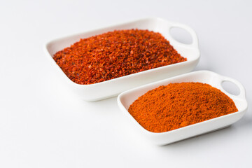 Chili pepper, paprika isolated on white