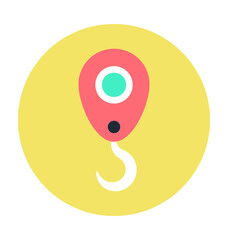 Crane Lifter Colored Vector Icon 