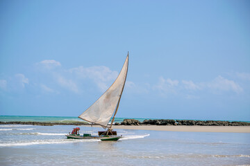 Sao Miguel do Gostoso, Rio Grande do Norte / Brazil. 2020. Empty and paradisiacal beach