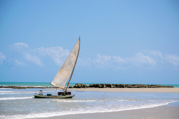 Sao Miguel do Gostoso, Rio Grande do Norte / Brazil. 2020. Empty and paradisiacal beach