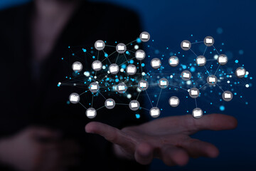 data network 3d digital info