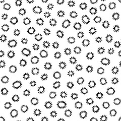 Fototapeta na wymiar Cute seamless black and white pattern. Tiny flowers drawn in a doodle style. Print for textiles, packaging, home decor. Vector illustration.