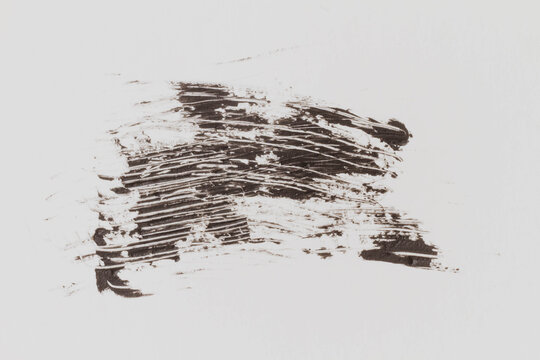 Black Ink Brush And Ink Marks On A White Background