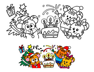 12月のラスト,ぬりえ