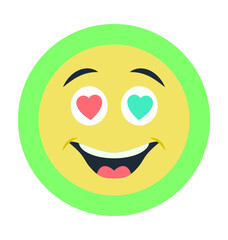 Fototapeta premium Smiley Colored Vector Icon