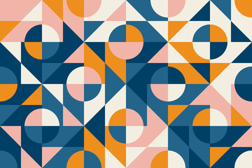 Geometric Abstract Vector Pattern Artwork Made With Basic Digital Shapes And Design Elements