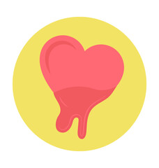 Heart Chocolate Colored Vector Icon