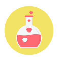 Obraz premium Romantic Perfume Colored Vector Icon