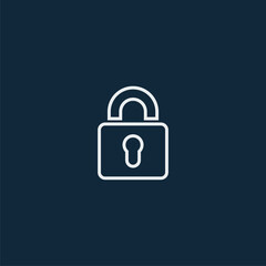 lock and padlock icon for security