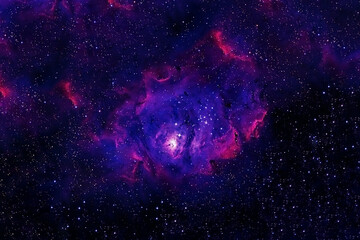 A beautiful, bright space nebula. Elements of this image were furnished by NASA.