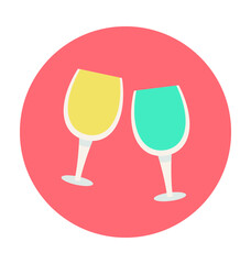 Toasting Colored Vector Icon