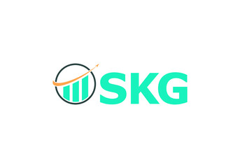 this is a creative and unique accounting and financial text SKG logo design