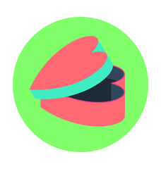 Fototapeta premium Valentine Gift Colored Vector Icon