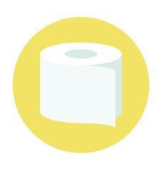 Tissue Roll Colored Vector Icon 