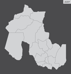 Jujuy province administrative map