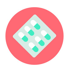 Pills Strip Colored Vector Icon