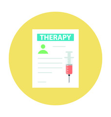 Therapy Report Colored Vector Icon