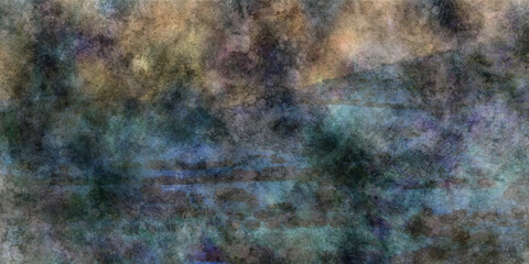 Abstract rough texture with colorful wet watercolor splash grunge background