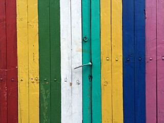 Background of coloured wooden door