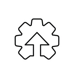 Operational excellence line icon. Simple outline style symbol. Optimize technology, innovation, production growth concept. Vector illustration isolated on white background. EPS 10.