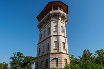 Fototapeta na wymiar View to Old water city tower in Chisinau, Moldova
