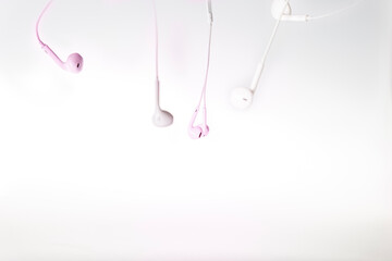 Headphones on white background