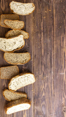Fototapeta premium cookies on a wooden background