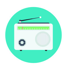 Radio Colored Vector Icon