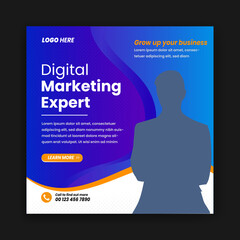 Digital marketing business  promotion social media post template Entrepreneur promotion Marketing ads