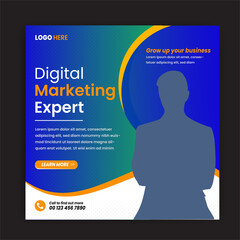 Digital marketing business  promotion social media post template Entrepreneur promotion Marketing ads