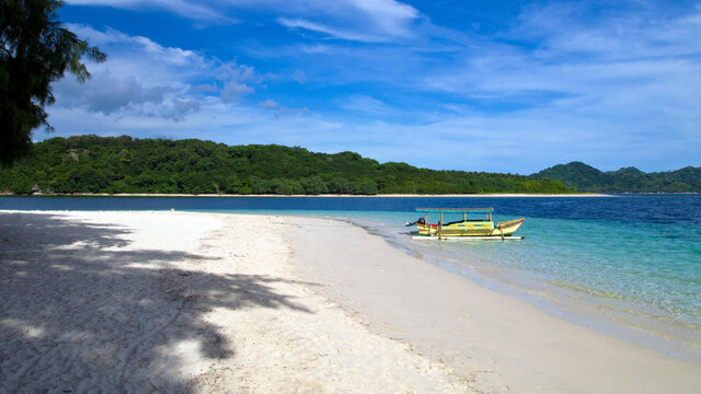 Small boat on Gili Nanggu, Lombok (Indonesia)