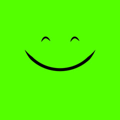 cute smile green background vector template 2