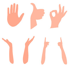 Fototapeta premium hand signs gesture set