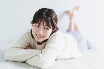 Naklejka premium 爽やかな女性