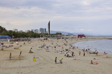 Plaża w Barcelonie.