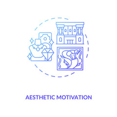 Aesthetic motivation concept icon. Inspiring for actions idea thin line illustration. Personal internal motivator and mentor. Inspiration for people. Vector isolated outline RGB color drawing