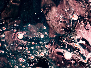 Black organic texture inspired by microscopic nature.