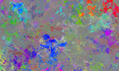 Abstract bright colorful wet watercolor splash paint grunge texture background