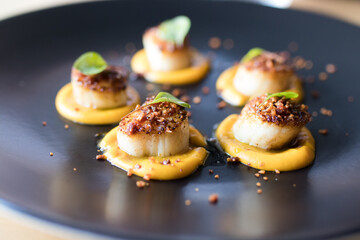 Seared scallops