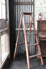 old wooden ladder